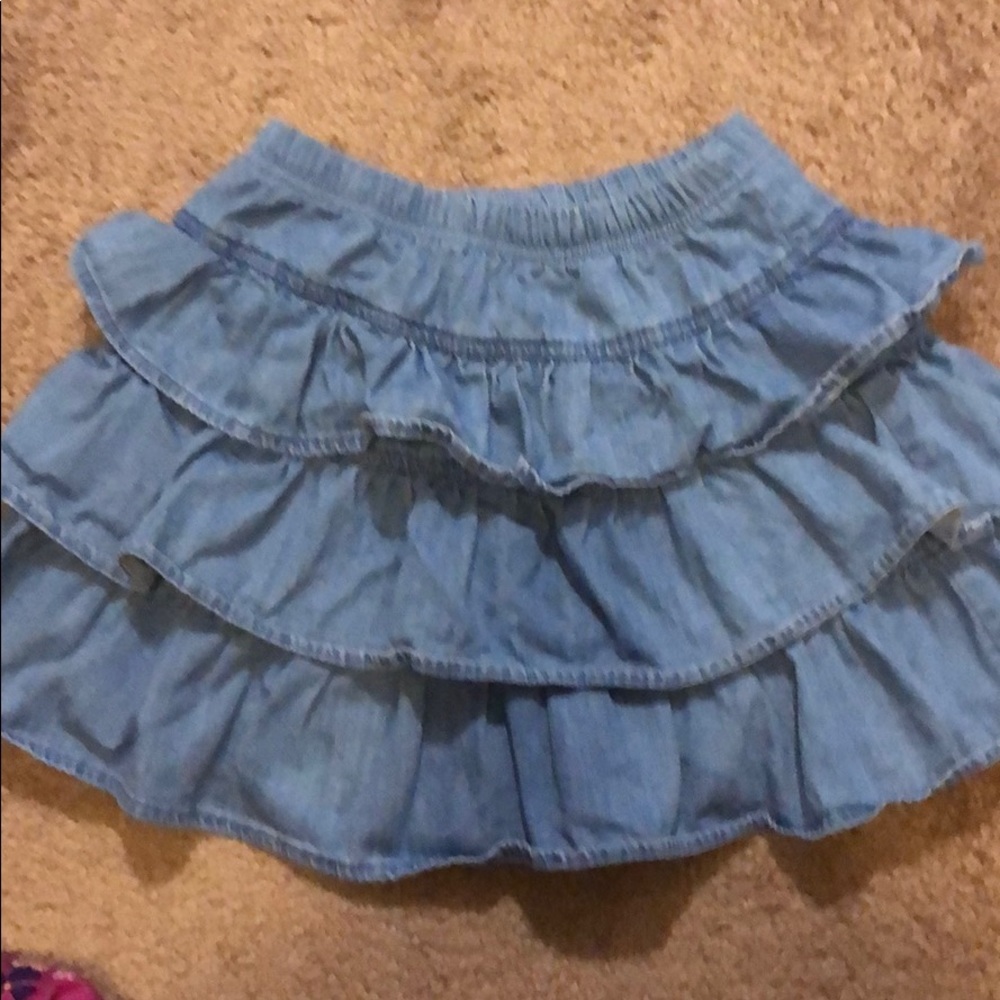 Hanna Andersson Chambray Ruffle Skirt